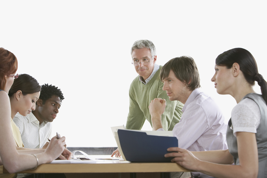 Group of multiethnic business colleagues at office meeting